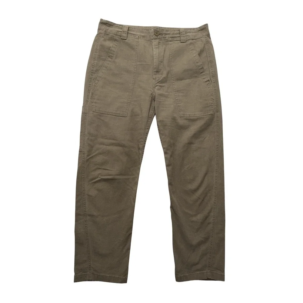 Vince Carpenter Pants Womens 10‎ Green Cropped Straight Leg Stretch Twill Casual